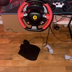 Xbox (Ferrari) Gaming Wheel And Pedals 