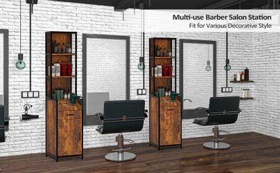 OmySalon Hair Styling Station – New in Box (Rustic Brown)