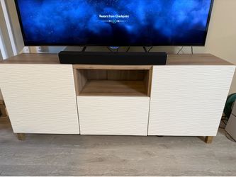 IKEA Vesta TV Stand with Matching Storage Cabinet