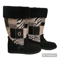 Womans Guess Patchwork Boots