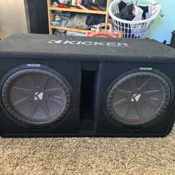 12” Dual Kicker Comp-r Subwoofer Ported Box