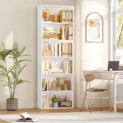 70.8" H x 23.6" W Standard Bookcase, 6-Tier Open Bookcase and Bookshelf $70