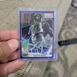Doctor Doom Upperdeck Marvel Platinum Blue Traxx Number 166/499