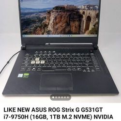 Asus ROG Strix G531GT Gaming Laptop 15.6" Intel Core i7-9750H @ 2.6GHz (16GB RAM, 512GB SSD) NVIDIA GeForce GTX 1650 Ti Windows 10, RGB KEYS