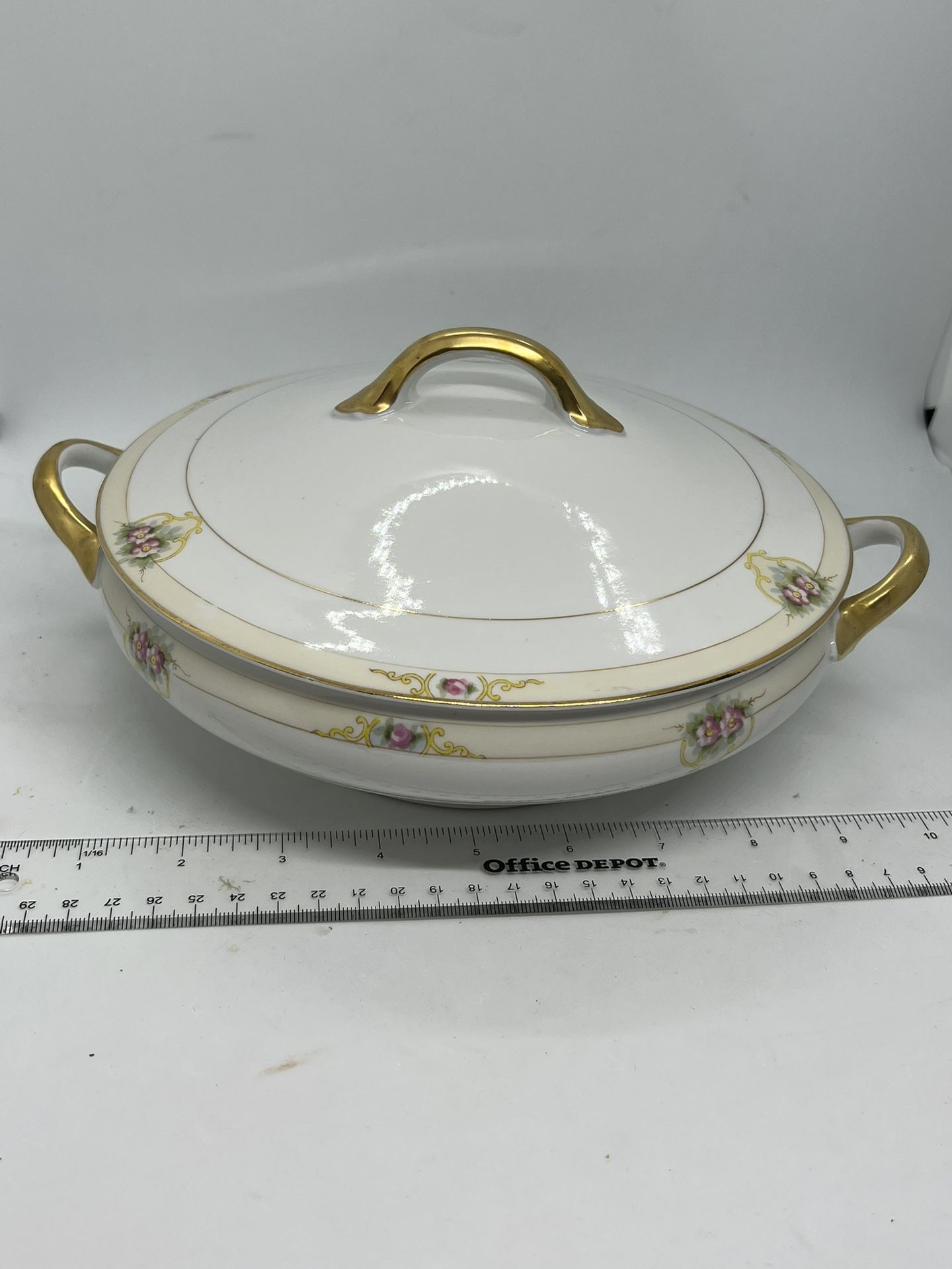 Vtg Noritake The Vitry Round Covered Vegetable Bowl with Lid 1912 Nippon