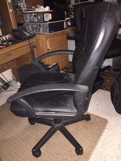 Leather high back captain’s office chair