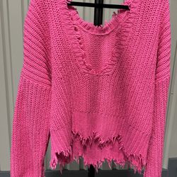 Wildfox Pink Knitted Sweater 