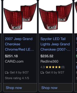 2007-2010 Jeep Grand Cherokee Tail Lights