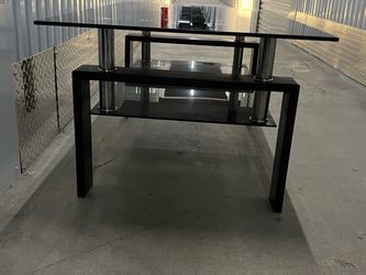 Black Glass Table