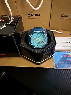 Casio G-Shock Watch Blue Transparent
