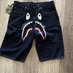 Bape Jean Shorts 