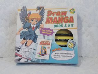 2020 Mud Puddle Draw Manga Book & Kit Anime Art Drawing Watercolor Set Complete