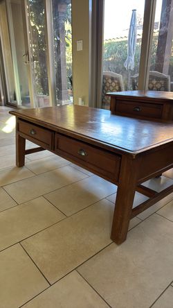 Pottery Barn Coffee + side table