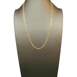 22” 10K Yellow Gold Figaro Chain 