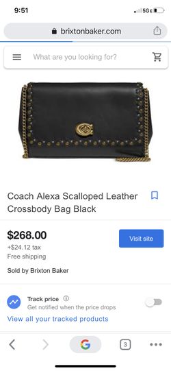 Coach ALEXA SCALLOPED LEATHER CROSSBODY BAG brand new