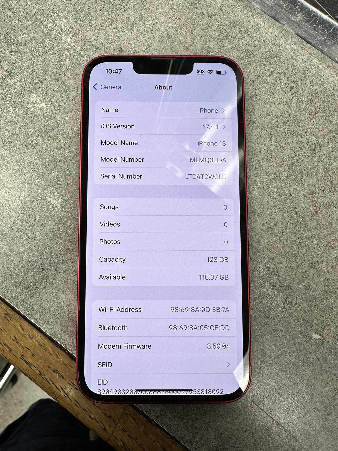 Apple iPhone 13 128GB Red Unlocked Smartphone