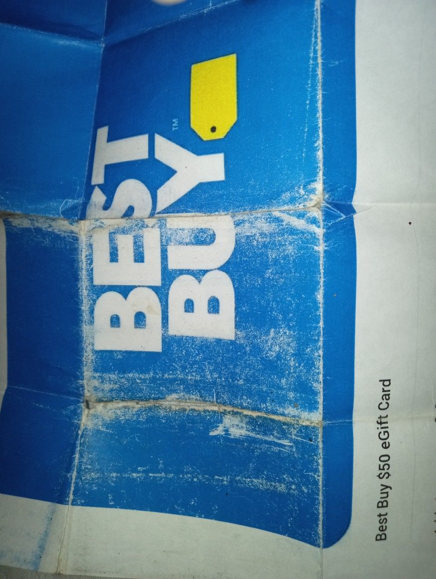 50 Gift Card To Best Buy. Been In My Wallet For A While Bht Code And Everything Is Fine. Can Be Used Online Or In Store