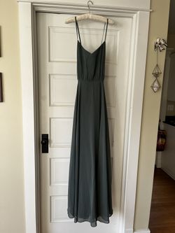 Revelry Kaia Chiffon Dress Color: eucalyptus Size 10