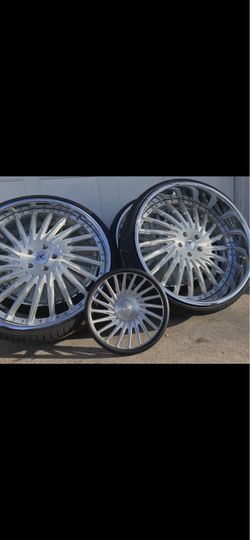 New 26 inch Amani Forged Rims Tires Matching Steering Wheel