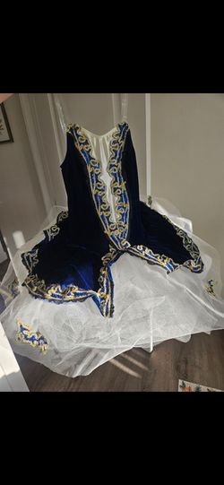 Royal blue ballet leotard and tutu