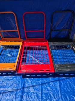 STEEL HEAVY DUTY ROLLING CART
42" LONG
29"WIDE
10" SWIVEL WHEELS
VERY HEAVY
MULTIPLE IN STOCK
$60 each