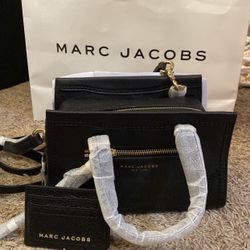 Both new. Marc Jacobs mini cruiser with card holder black leather crossbody