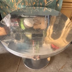 Round Silver Table 