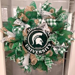 NEW Michigan State Wreath