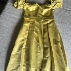 Off shoulder Satin Dress 