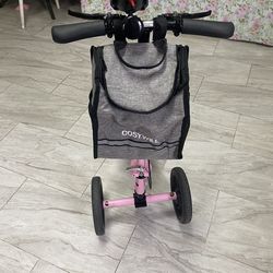 Knee scooter with a phone holder