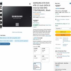 Samsung 870 EVO 4TB SSD - Sell Or Trade