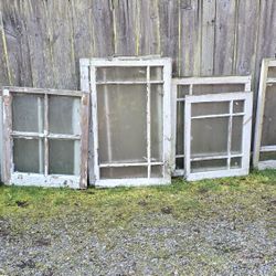 Old Wood Window Sashes 17 Total  individually 