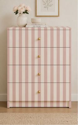4 drawers dresser strip painted/ custom