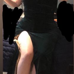 City studio velvet Green dress homecoming/Prom dress!