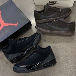 Black Cat 3s And Travis Lows Size 13