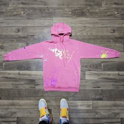 Göne Paint Splatter Hoodie Pink