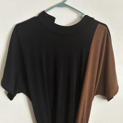 Ann Taylor Black & Camel Colorblock Dress – Size 16 only used once 