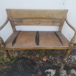 Starburst Teak Loveseat $200