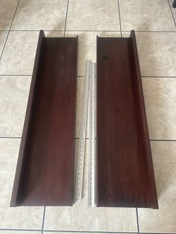Floating wooden shelf