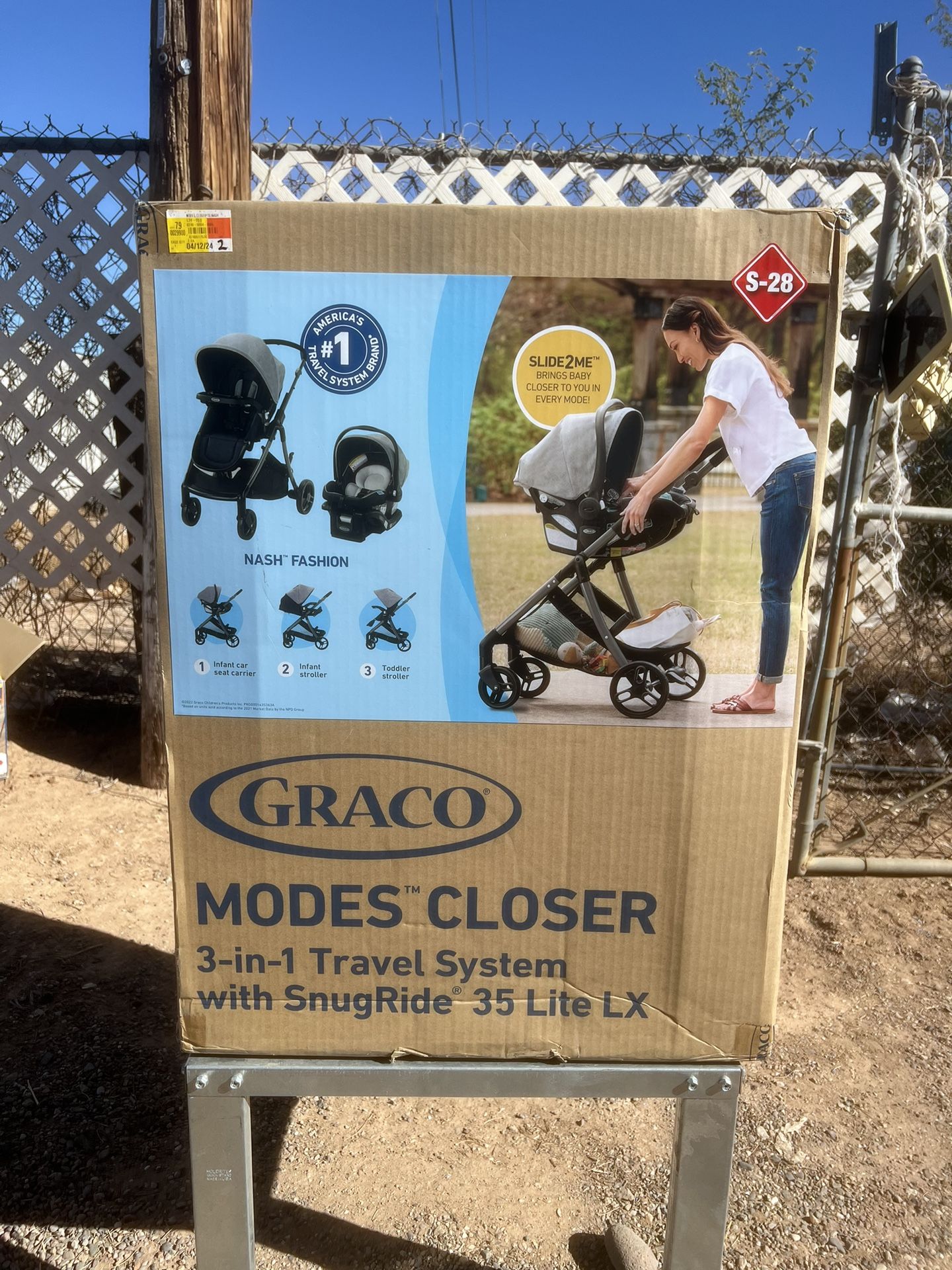 New Graco Modes Closer Travel System with SnugRide 35 Lite LX Infant Car Seat, Nash, 22.9 lbs, Unisex