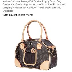 NEW ADRIENES LUXURY PET CARRIER FOR SMALL DOG 