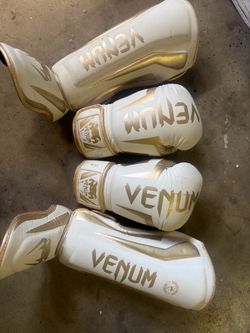 Venum Boxing Gloves and Shin Guards Set