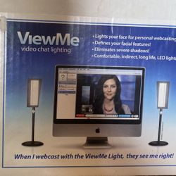 Videssence ViewMe S Kit Video Chat and Lighting Solutions Double Lamp Setup