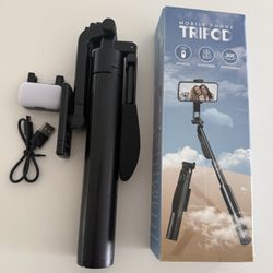 67" Selfie Stick, 360°Rotation Anti-shake Extendable Tripod for iPhone with Remote &Fill Light, Phone Tripod for Android/iOS