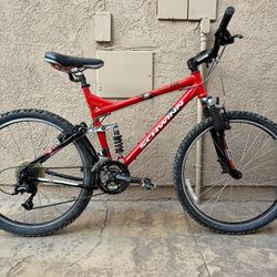 Schwinn Rocket Full Suspension Mountain Bike Shimano Deore Lightweight Downhill  This bike is fully tuned, dialed in and ready to ride, it does not ne
