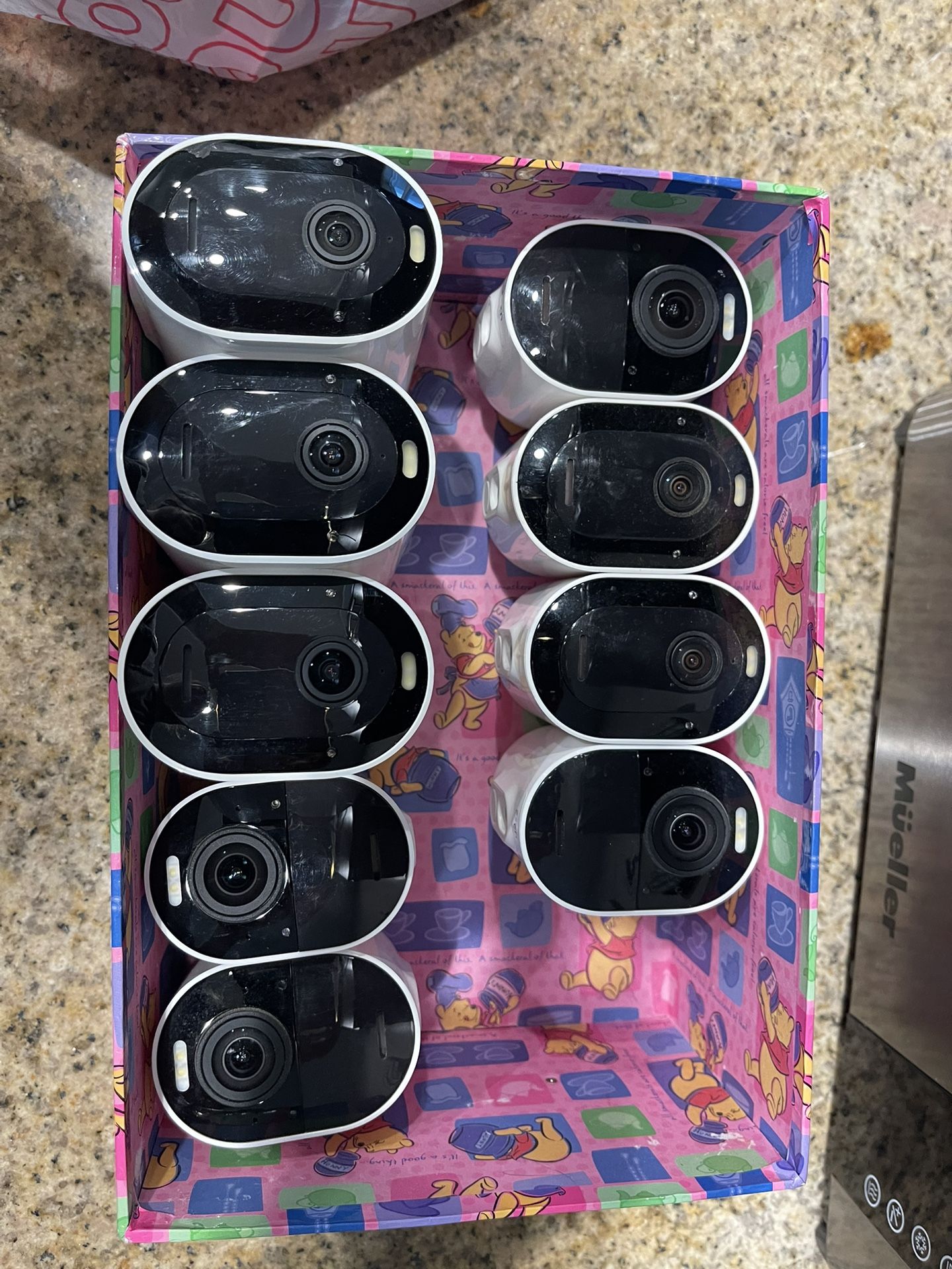 9 Arlo Cameras (pro Xl And Ultra 2s) And 3 Base Stations