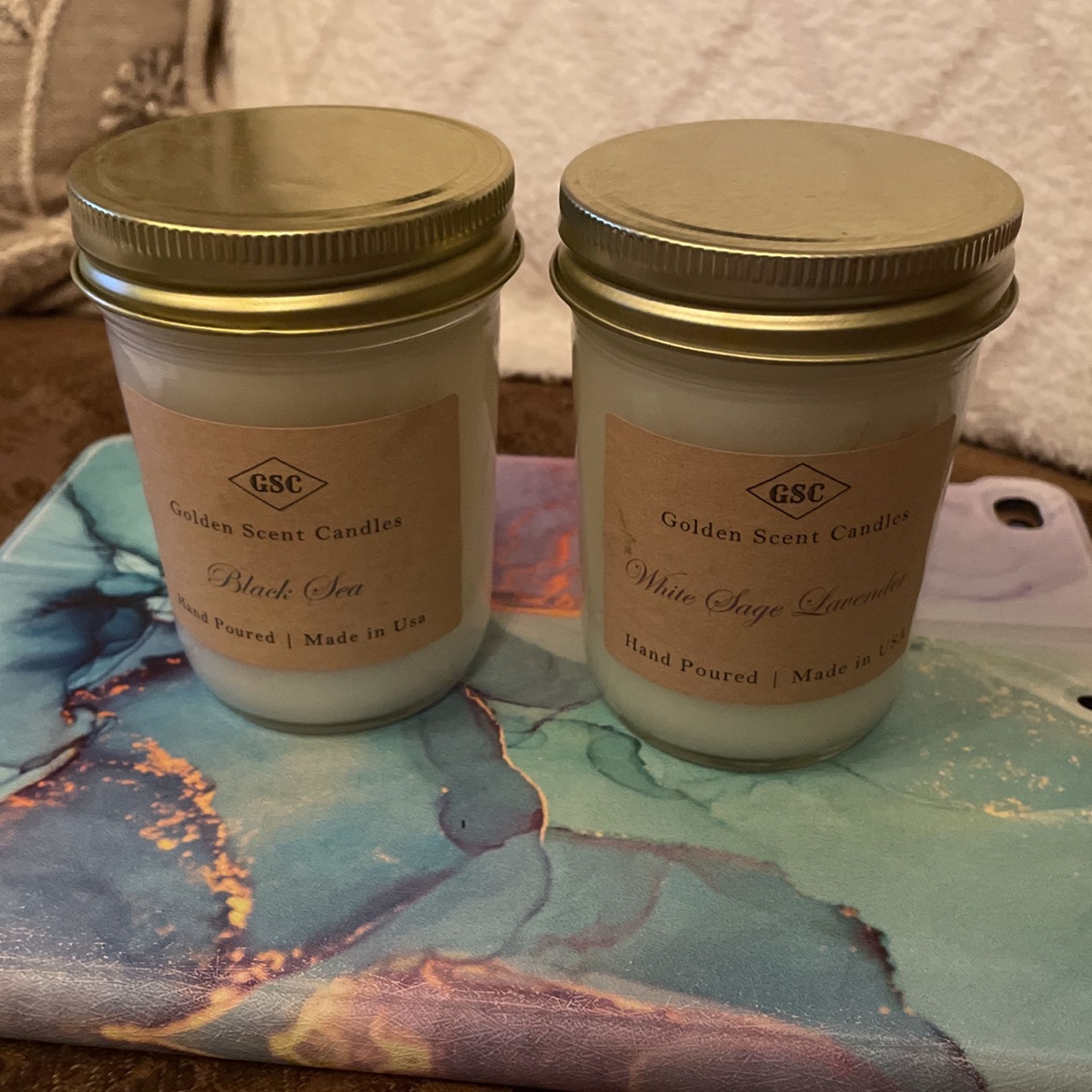 Natural Candles Hand Poured /Jar Candles 