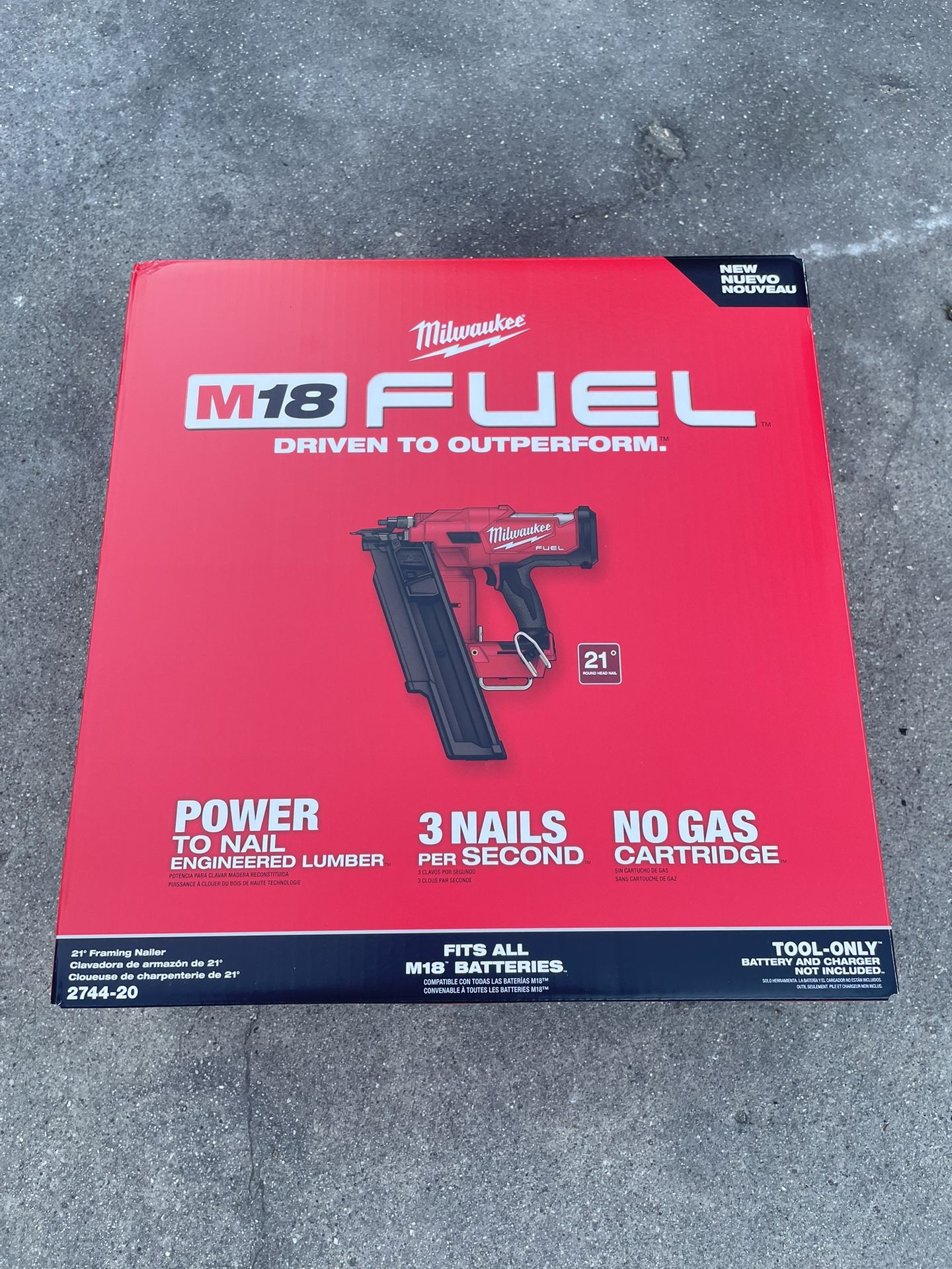 Milwaukee M18 FUEL 3-1/2 in. 18-Volt 21-Degree Lithium-Ion Brushless Cordless Framing Nailer (Tool-Only)  $279  New