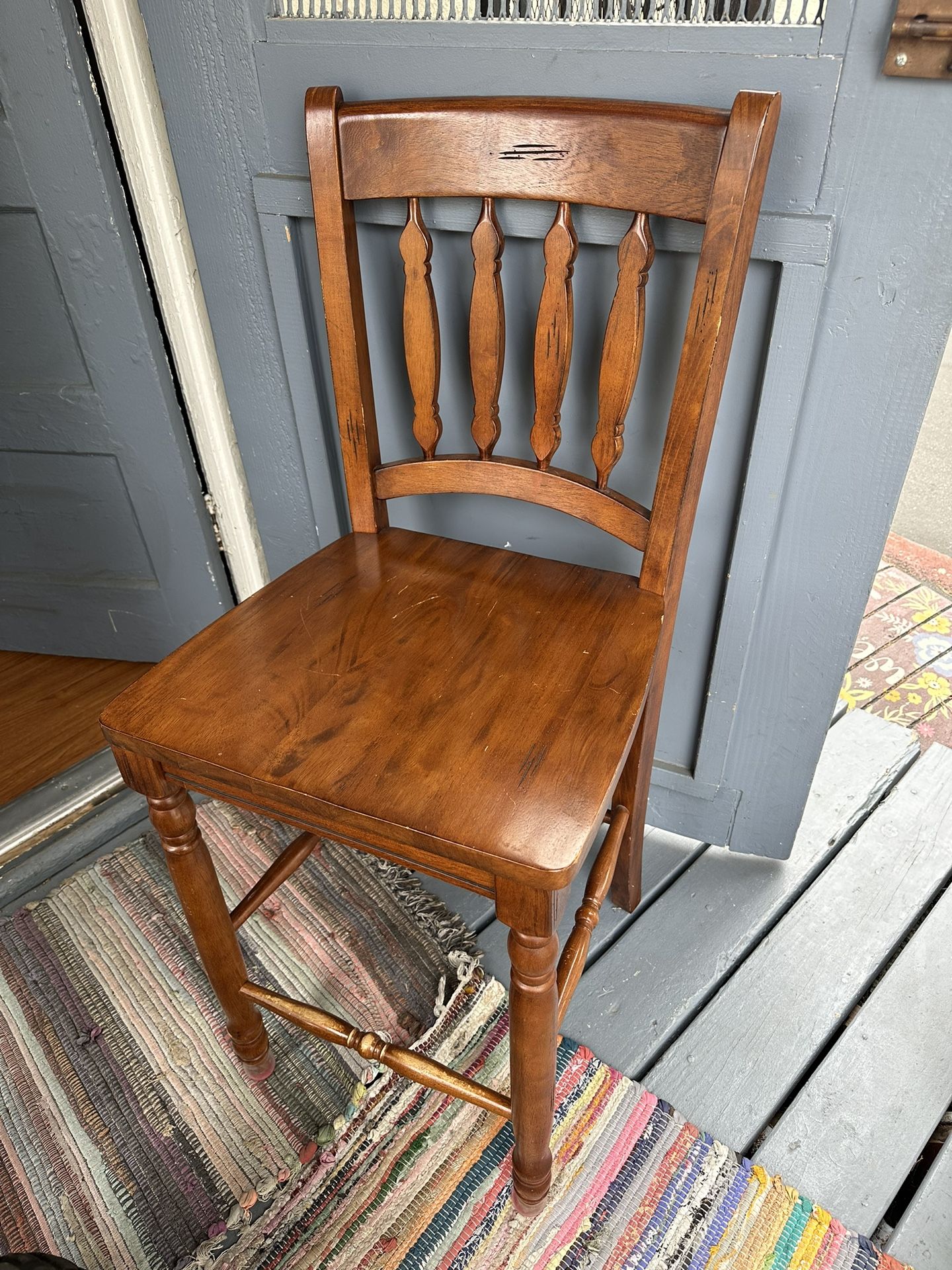 Wooden Bar Stool Chair High Counter