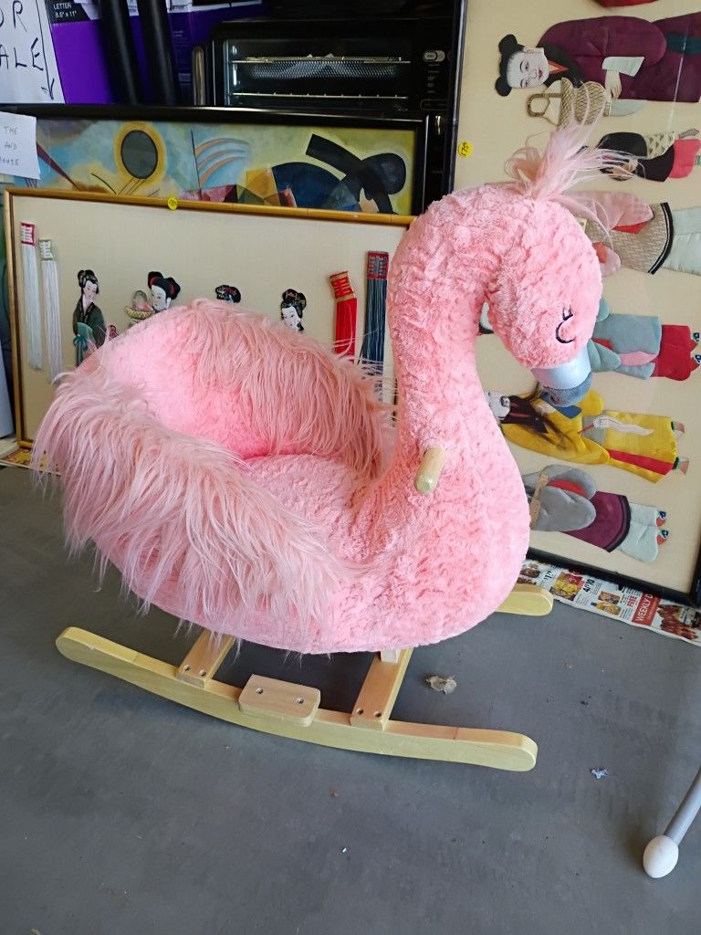 Infant's Plush Flamingo Rocking Chair Perfect Condition Cash Only Please